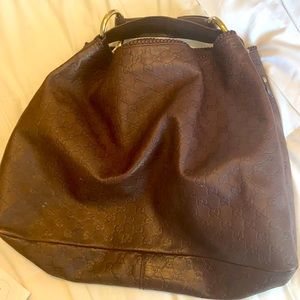 Xl guccissima horsebit hood chocolate brown
